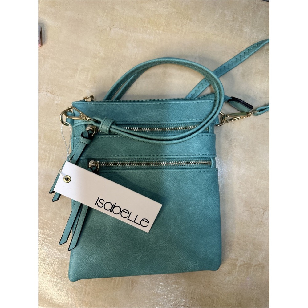 Isabelle Crossbody Handbag Vegan Leather - Green Mint‎ NWT